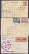 Commonwealth Postal History - Ship Mail 1904-70s foreign frankings cancelled at Australian ports including Fremantle large 'PAQUEBOT' (Hosking #1398; rated C) on 1926 British PPC & later type on 1939 South Africa 'Per Ship's Box SS Templar' cover, 1934 To