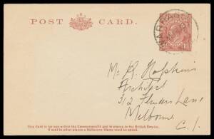 Postal Stationery - Postal Card KGV 1½d brown on Flimsy Stock used, Letter Card 1½d BW LC41 "PINEAPPLES" (pickers) unused, and Registration Envelopes KGV 4d orange/white used, 5d #RE13 unused, Rectangular 4½d with No Top to Crown used x3 (with red/white '