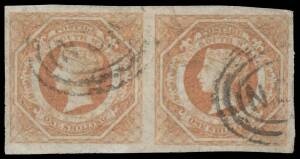 New South Wales - 1854-59 Imperforate Large Diadems 6d group of shades x13 all with full margins, one with Watermark '8', also 1/- single & pair, Cat Â£850+. Nice lot. (16)