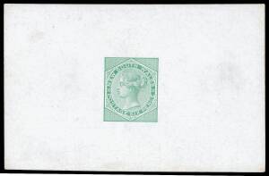 New South Wales - 1871 De La Rue 6d die proof in green on glazed card (92x61mm). Superb! [Produced for the 1871 International Exhibition at South Kensington (London)]