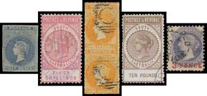 South Australia - Companion used selection with Imperfs London Printings 2d pair apparently unused but cleaned, 2d strip of 3 & 6d, Adelaide Printings 1d 2d strips of 3 x2 & 4, 2d blood red, 6d & 1/-, First Roulettes 1d singles x2 & a pair (unused but bad