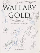 RUGBY AUTOGRAPHS: "Wallaby Gold - 100 Years of Australian Test Rugby" by Jenkins [Sydney, 1999], signed by 437 rugby players, noted David Campese, Phil Kearns, Chris Whittaker, Willie Ofahengaue, Glen Ella, Tim Horan, Gary Ella, Jason Little, John Eales,