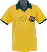 TIM CAHILL (Australia/Everton), signature on Australian Retro Jersey. With CoA.