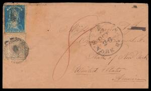 Postal History (Victoria) - 1844-70 annotated collection with a few prestamps including 1844 GB-Melbourne with boxed 'BOMBAY' transit d/s, lots of Classic frankings in indifferent condition including Half-Lengths, Woodblocks, Shilling Octagonals, Emblems 