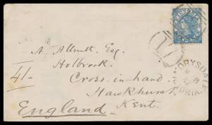 Postmarks (Victoria) - BARRED NUMERALS: Collection with many complete duplex cancels & numeral/cds "ties", rated up to RR only but quality of strikes generally well above average and much postal history interest including registered & taxed items, 1861 wi