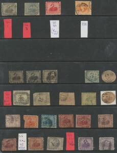 Western Australia - Basic collection with a few better stamps including 4d Litho with full margins & BN '20' cancel, 4d carmine SG 84 (unused), 10/- x2 & £1, punctured 'WA' to 5/- & 'OS' to 2/6d, Postal Fiscals to 1/-, etc, lots of duplication of lower de