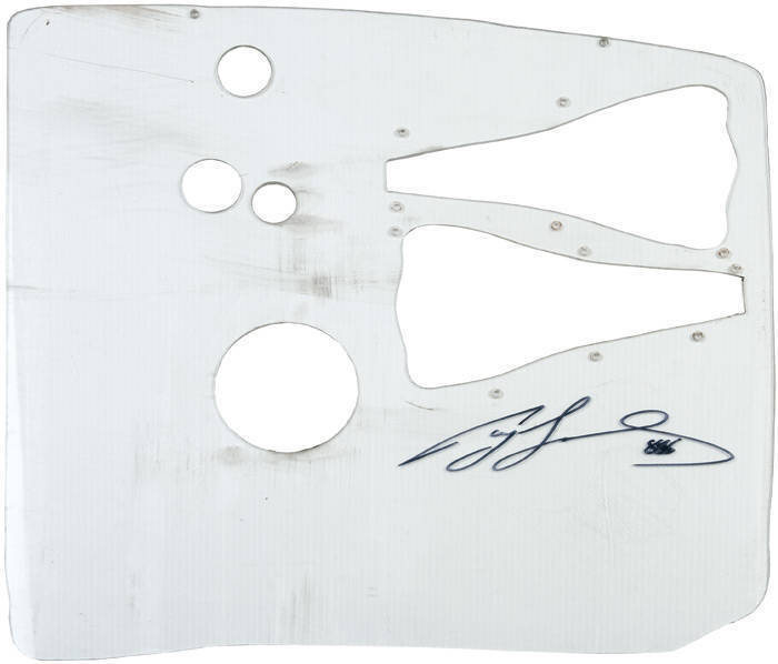 CRAIG LOWNDES, signature on rear side glass panel from 888 racing car; plus Russell Ingall signature on polo shirt.