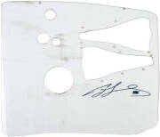 CRAIG LOWNDES, signature on rear side glass panel from 888 racing car; plus Russell Ingall signature on polo shirt.