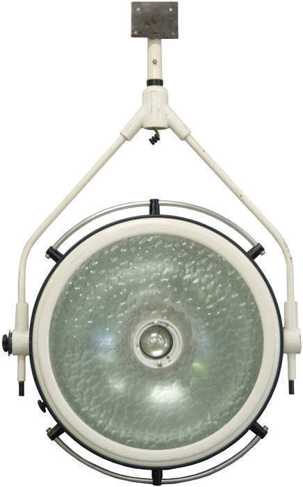 Large operating theatre overhead mounted light, removed from Dental Hospital operating theatre.