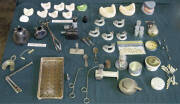 A range of vintage dental equipment, molds, etc.