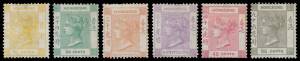 Hong Kong - 1863-71 CC 2c (wing margin), 4c, 6c (faults), 8c, 12c, 24c to 48c (some trimmed perfs) & 96c brownish grey between SG 8 & 19 plus 16c yellow SG 22, 48c with some trimmed perfs, some minor blemishes, unused, Cat £7000+. (11)