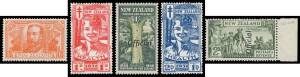 New Zealand - 1920-57 Selection comprising Victory, Dunedin Exhibition x2 sets (with clean-cut or rough perfs), Healths 1929 1930 1931 & 1934, 1931 Airs, Faith in Australia x2, 1936-42 2/- + set to 5/- (the last with brown gum) with 'Official' Overprint, 