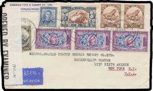 New Zealand - 1935-42 Pictorials EIGHT PENCE TUATARA: Single Wmk Plate Number 'A2' block of 6, Multiple Wmk Plate Number 'A2' block of 4 (**), Plate Number '3' block of 9 (**) & block of 8 both with Lizard's Tongue Out, Plate Number '4' block of 4, Waterl