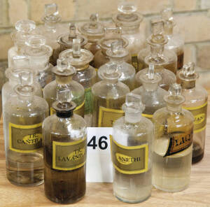 CHEMIST'S DISPENSING BOTTLES in various sizes. All in good condition.