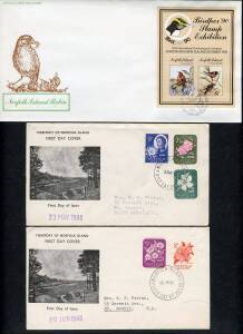 Norfolk Island - Collection with 1947 Ball Bay imprint blocks of 4 & CTO set, 1953 Pictorials x4 sets (one CTO), 1960 Pictorials blocks of 4, 10/- Bird 'SPECIMEN' x3 (**), 1966 Surcharges blocks of 4, then 1967-2008 issues largely complete including M/Ss 