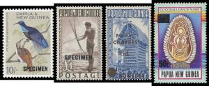 Papua New Guinea - 1952-95 Issues apparently complete including Emergency Surcharges & Postal Charges (SG D1 without certificate) plus 'SPECIMEN' Overprints & some Framas, noted Tourism '65t' Surcharge Omitted in blocks of 4 & 9, unmounted; also a few boo