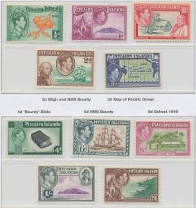 Pitcairn Island - 1940-2006 issues apparently complete in two Seven Seas hingeless albums, extras including 1946 Victory 3d with Flagstaff Flaw & punctured 'SPECIMEN' duo, a few watermark varieties, etc, unmounted, Cat &pound;500+. (100s)