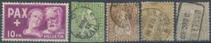 Switzerland - Neat little collection in Davo album with a good range of pre-1901 issues to 1fr gold, a few early Pro Juventutes, Pax 10fr, etc. (200 approx)
