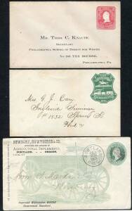 United States Of America - POSTAL STATIONERY: Accumulation from 1870s on including lovely 3c all-over illustrated 'Wagon' advert, bundles of 20th Century unused & FDI inlcuding Washington 2c albino, another folded incorrectly with value indicia on inside 