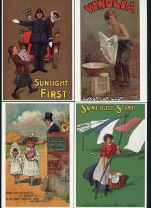 General & Miscellaneous - Huge carton of "moderns" with excellent selections of reproductions of classic advertising & travel posters, cars, aircraft, shipping etc, also a quantity of tourist cards, generally very fine to superb unused. Very heavy. (1000s