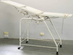 Vintage adjustable operating table.