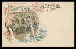 General & Miscellaneous - Fun group with Australia Talma & Co Art Nouveau card with facsimile signature of "Nellie Stewart", Children including "Pretty Australian Children" advert card for MacRobertson's Chocolates, anthropomorphic animals, a few smutty s