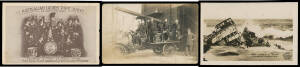 General & Miscellaneous - Fascinating bundle with fire stations, equipment & firemen mostly from America plus a couple from New Zealand & South Africa, other overseas cards including South Africa "Cyanide Works", WWI "Australian Troops March through Londo