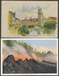General & Miscellaneous - European selections from Belgium x14 & Belgian Congo x3; Finland x8; Greece x25 including Greek Islands & Salonika Fires on 18/8/1917; Italy x32 including Volcanic Eruptions of Vesuvius in 1906 & Etna in 1928; Italian Colonies Er