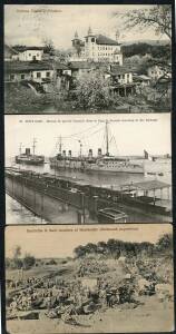 General & Miscellaneous - Worldwide topographical cards with quite a number postally used, noted Solomon Islands 1906 native grave with skulls and decorations, Seaforth Highlanders entrenched at Shabkadar (India), Japanese WW2 attack on US warships, then 
