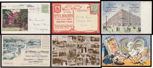 Picture Postcards - ADVERTISING: Group of mostly British cards for Hotels Charterhouse, Cecil and Imperial (all in London), Hotel Redcliffe (Paignton, illustrated on both sides), Metropole (Brighton), French Grande Hotel du Parc & Russian Hotel Victoria, 