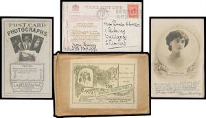 Picture Postcards - ADVERTISING: POSTCARD WHOLESALERS: Mostly British bundle of mainly Topographicals overprinted handstamped or roneo'd on the address side for postcard wholesalers including Owen Meredith, John Thridgould, GW Wilson, Sandle Brothers, Roc