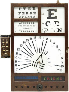 Vintage optometerist's eye sight testing unit.