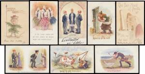 Picture Postcards - HUMOUR: Delightful pre-WWI British batch of cards by "Cynicus" with many amusing drawings especially on his favourite subjects of the Scots, Tourism & Religion, also a few Fantasy Cards & a couple of very skillful - but not funny! - La