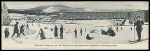 Picture Postcards - PANORAMA CARDS: Two-panels "Sierra Leone - Barracks of...West African Regiment" (unused), "Busteni" (Rumania, used), Bulgaria x2 (unused) & Germany "...Winterfeste des Oberharzer Skiklubs in Braunlage 1905" (superb unused); and three-p
