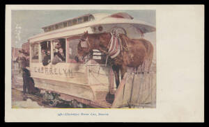 Picture Postcards - TRANSPORT: Engaging collection of early Tram cards & some postcard-size photographs mostly from Britain but including a good American selection plus Canada including two snow-bound scenes, Japan, Germany etc, several commemorations not