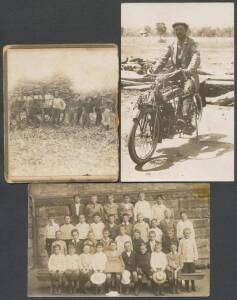 Australian Commonwealth - Box of mostly studio real photo portraits of men, women, children & family groups plus a few cartes de visites, also less formal shots including weddings, school classes, sporting teams, etc, condition variable but most are good 