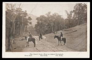 Australian Commonwealth - 1907 Regal Post Card "The Kelly Gang - From an original Photograph", unused.