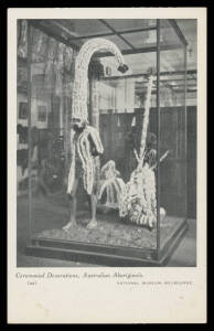 Aborigine Postcards - The balance of the collection in an expensive boxed Lighthouse cover album with artist cards including Tuck "Oilettes" x6, a couple of greeting types, two museum dioramas & "humourous" cards by Taylor x4, 1950s Albert Namatjira group