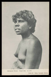 Aborigine Postcards - NEW SOUTH WALES: Kerry & Co portraits of warriors, lubras & several topless studies of his young muse "Nerelle", mostly unused. [Charles Henry Kerry was the leading photographer in Sydney & one of the finest photographers of his era]