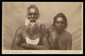 Aborigine Postcards - NEW SOUTH WALES: Star Photo Co group of posed portraits including a chief wearing his "King's Plate" (two different) & a couple of others, one used, fine to very fine unused. (18)