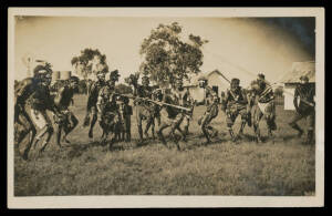 Aborigine Postcards - NORTHERN TERRITORY: Mostly real photo cards & a PPC-size photograph all of corroborees & preparations for same, a few blemishes but most are fine to very fine unused. A very desirable group. (10)
