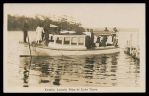 Aborigine Postcards - VICTORIA: Lake Tyers (Gippsland) real photo types comprising three portraits, "Crystal Bay...", "Cross's Launch Trips...", "Kitty in her Canoe..." (stated to be from a c.1865 photo), three with imprint of HD Bulmer (Bairnsdale), two 