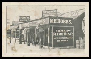 New South Wales - Shoebox with some better subjects including an advertising card for NH Hobbs' Store at Bemboka (soiled), some unusual Kerrys and several real photo types including "Swansea/Lake Macquarie", "Street Scene from Thompson Park, Narooma", "Sc