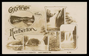 Queensland - Mostly real photo group of Herberton x3 (two multi-views), Brisbane, Cairns, Atherton, Yungaburra & Magnetic Island, also local publishers George Coote (Bowen) x4 & W Munro & Co (Rockhampton) x3 & a few others, one used otherwise very fine to