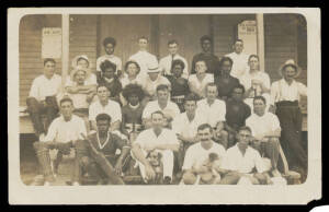 Queensland - THURSDAY ISLAND: 1908-13 real photo cards with eight military subjects including the Army Barracks, Company Marching, "Presenting Arms to the Governor-General", "Stand At Ease", "Marching Off" & "No 2 Sub-Section" (members in uniform or civvi