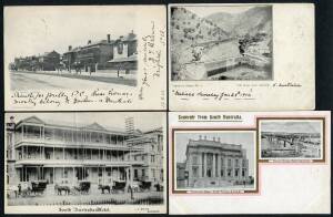 South Australia - Collection on pages with a good number of Undivided Backs - probably more than we noted - including small Gresham "The Gorge, near Adelaide", some real photo types, etc, condition variable but many are fine to very fine used or unused. 