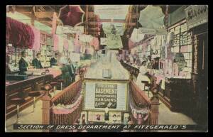 Tasmania - ADVERTISING: Fitzgerald's "Section of Dress Department...", a couple of insignificant blemishes, unused. [Because of the nature of early photography, interior shots are far fewer in number than exterior shots]