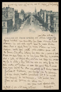 Victoria - 1898-1900 Undivided Backs Wannenmacher (Melbourne) "Collins St from Spring St...", "The Grand Hotel..." & "Bourke Street..." and Robert Jolley with x8 different (two of NSW views), all to Austria, all but two with the stamp removed. Rare this e