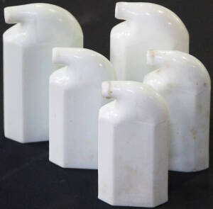 Five small stoneware inhalers.