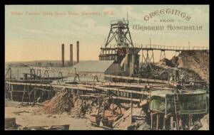 Western Australia - Falk & Co "White Feather Main Reefs Mine" (Kanowna Goldfield) inscribed 'Greetings from Western Australia', unused.